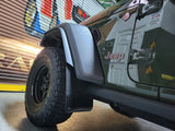 Rally Armor 19-23 Jeep JT Gladiator Mojave/Rubicon Black Mud Flap w/ Metallic Black Logo MF104-BLK-MBK