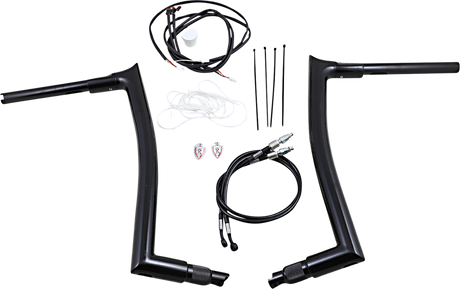 FAT BAGGERS INC. Handlebar Kit - Pointed Top - 16" - Black 809616-B