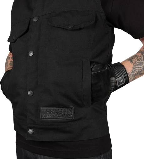 THRASHIN SUPPLY CO. Nightrider v2 Riding Vest - Black - Medium TMJ-12-09