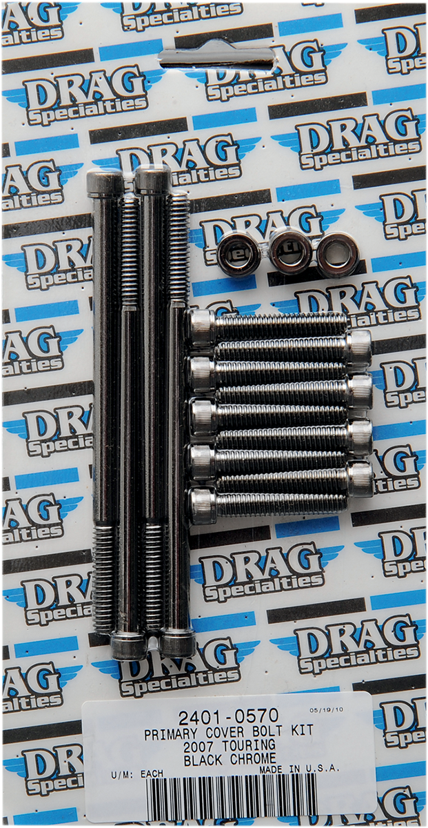 DRAG SPECIALTIES Bolt Kit - Knurled - Primary MK673BK