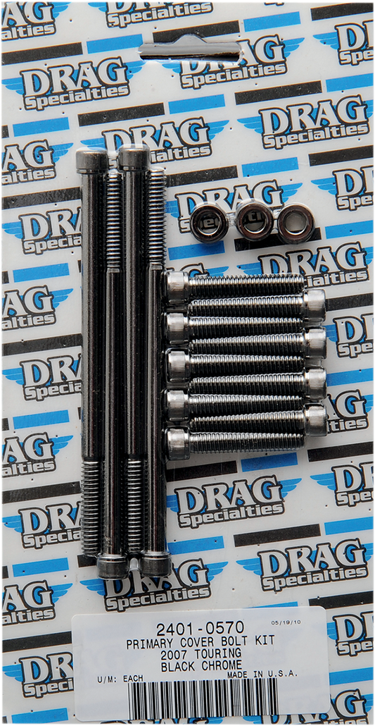 DRAG SPECIALTIES Bolt Kit - Knurled - Primary MK673BK