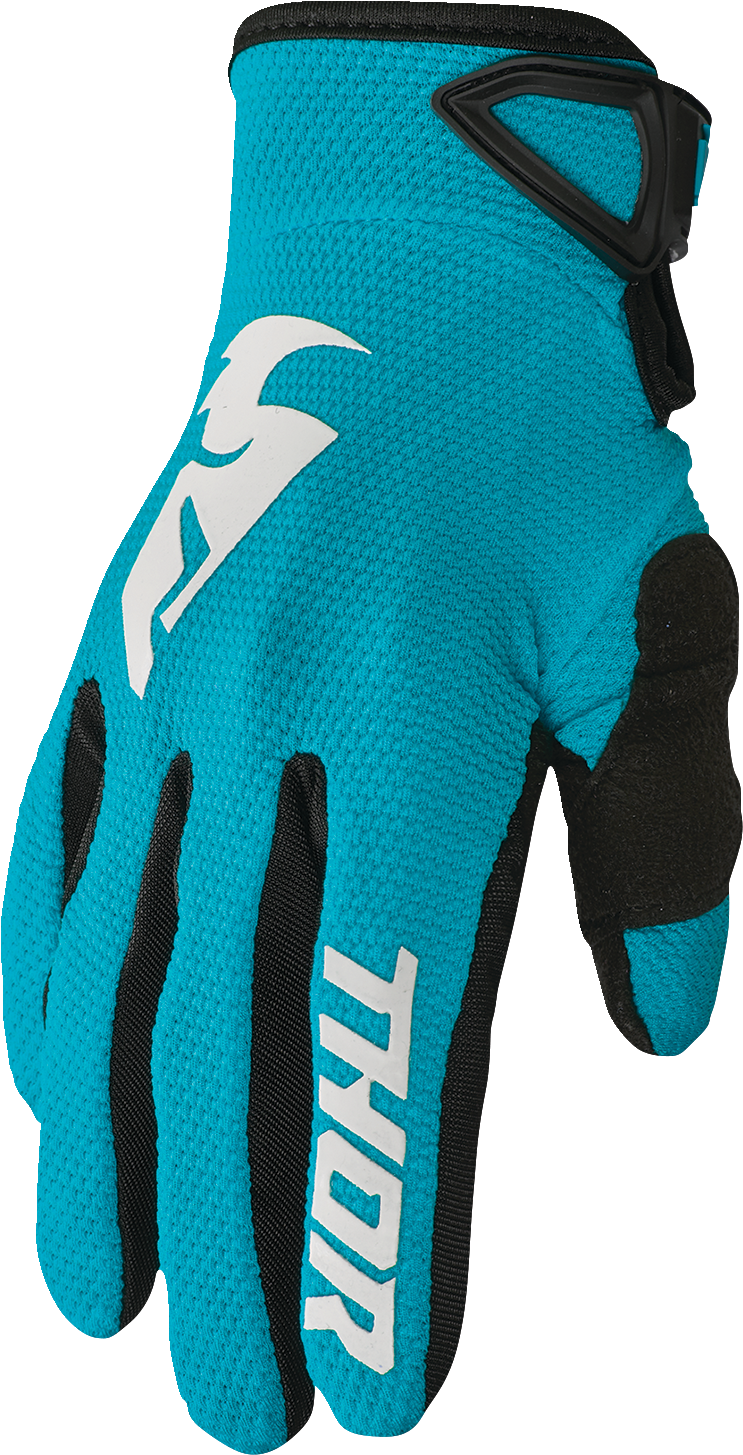 THOR Women's Sector Gloves - Aqua/Vintage White - Large 3331-0248