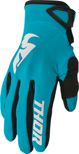 THOR Women's Sector Gloves - Aqua/Vintage White - Large 3331-0248