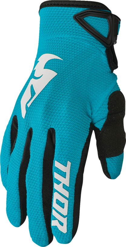 THOR Women's Sector Gloves - Aqua/Vintage White - Large 3331-0248