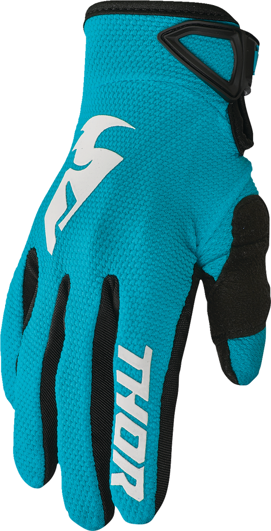 THOR Women's Sector Gloves - Aqua/Vintage White - Large 3331-0248