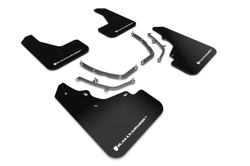 Rally Armor 19-22 Mazda3 GT Sport Hatch Black UR Mud Flap w/ White Logo MF61-UR-BLK/WH