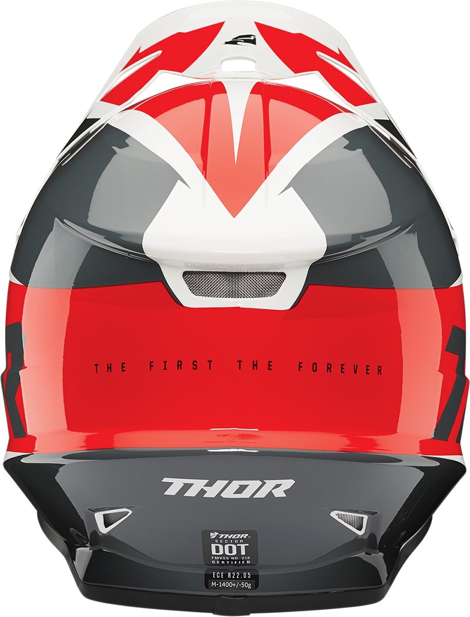 THOR Sector Helmet - Fader - Red/Black - XS 0110-6789