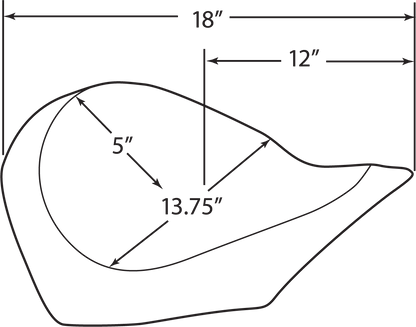 DRAG SPECIALTIES Low Solo Seat - Diamond - Vegas N/F 14-16 GUNNER 0810-1601