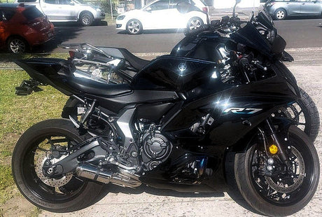 Vandemon  Yamaha R7 MT07 FZ07 XSR700 Tracer 700/GT Tracer 7/GT Titanium Exhaust System  YAMAMT07EXHTITAN VA-81