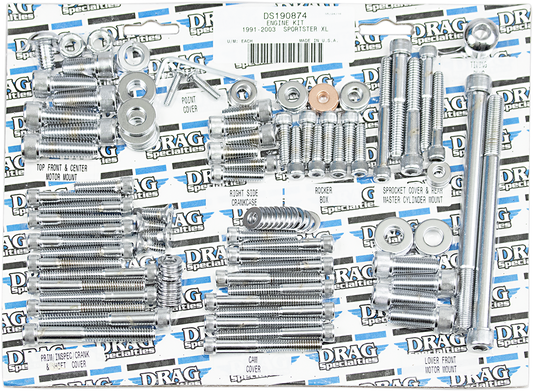 DRAG SPECIALTIES Socket-Head Motor Bolt Kit - XL MK244