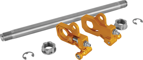 PERFORMANCE MACHINE (PM) Axle Adjuster Kit - Gold - Rear 0117-0028M-G