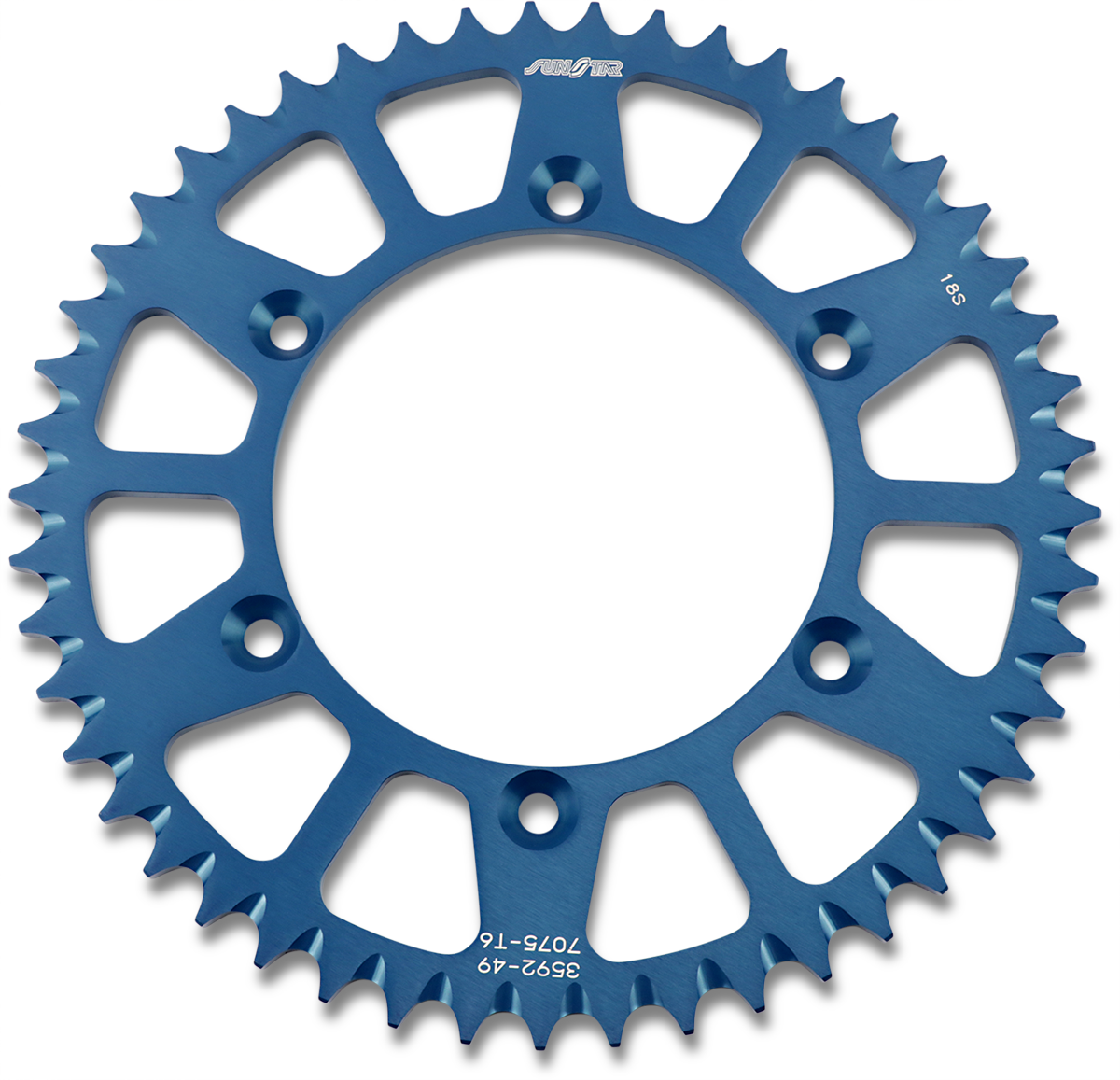 SUNSTAR SPROCKETS Rear Sprocket - 49 Tooth - Honda/Yamaha - Blue 5-359249BL