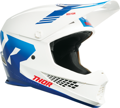 THOR Sector 2 Helmet - Carve - White/Blue - XL 0110-8133