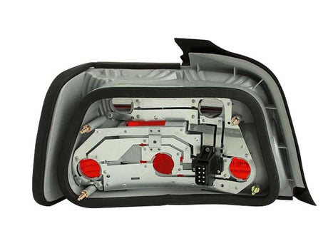 ANZO 1992-1998 BMW 3 Series E36 Sedan Taillights Red/Smoke 221200