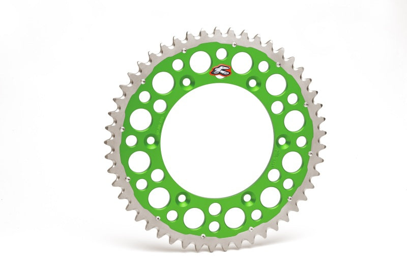 Renthal 92-98 Kawasaki KX125/ KX 250 2T/ KLX650/R Rear Twinring - Green 520-49P Teeth 1120-520-49GPGN