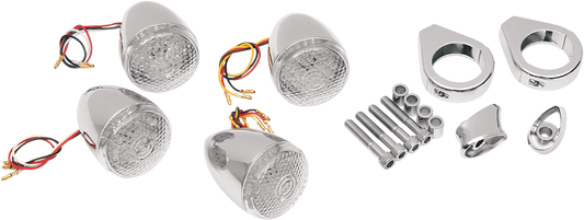 DRAG SPECIALTIES Turn Signal Kit - Clear/Red 12-0222