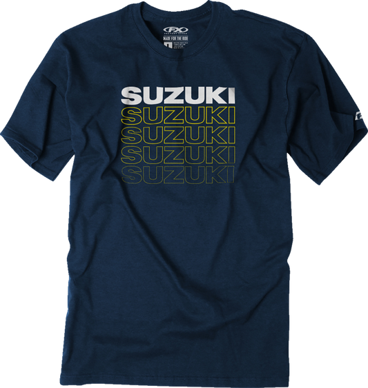 FACTORY EFFEX Suzuki Repeat T-Shirt - Heather Navy - Large 27-87424