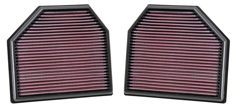 K&N Replacement Air Filter for 11-14 BMW M5/M6 4.4L V8 / 2015 M4/M3 3.0L I6  (2 per box) 33-2488