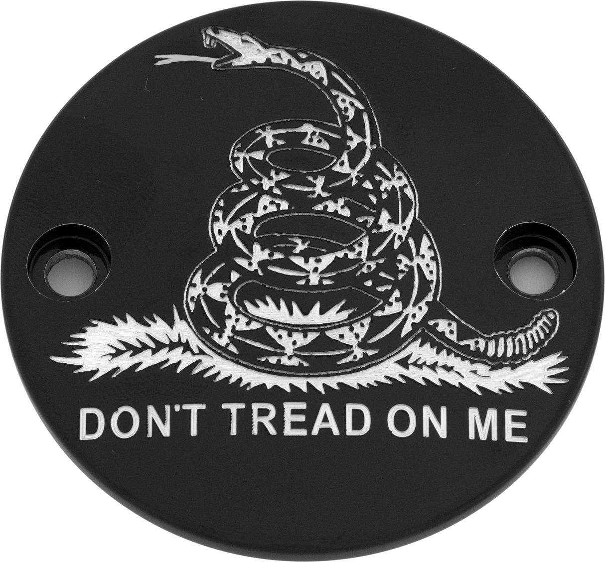 CUSTOM ENGRAVING M8 Timer Cover Don't Tread Black PATR08-63BG