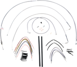 BURLY BRAND Handlebar Cable/Brake Line Kit - Complete - 18" Ape Hanger Handlebars - Stainless Steel B30-1060