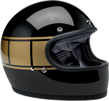 BILTWELL Gringo Helmet - Gloss Black Holeshot - XS 1002-527-101