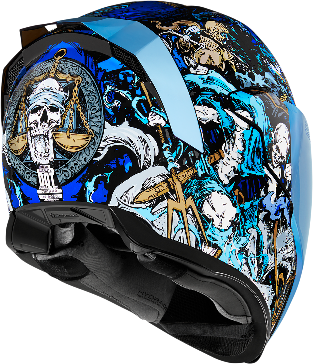 ICON Airflite™ Helmet - 4Horsemen - Blue - Large 0101-13920