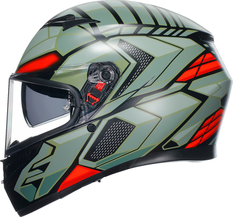 AGV K3 Helmet - Decept - Matte Black/Green/Red - XL 2118381004010XL