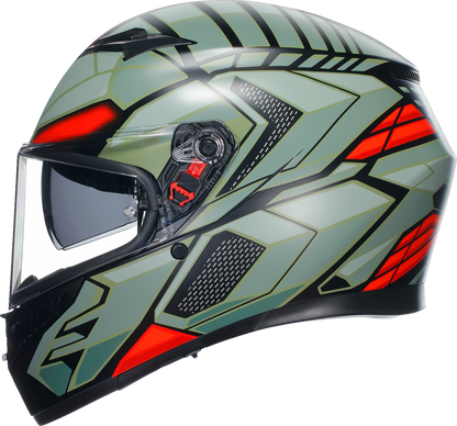 AGV K3 Helmet - Decept - Matte Black/Green/Red - 2XL 21183810040102X