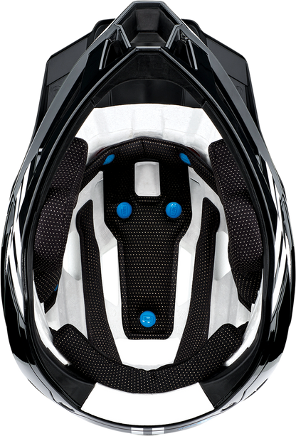 100% Trajecta Helmet - Fidlock - Black/White - XL 80003-00008