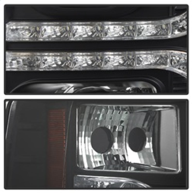 Spyder Chevy Silverado 1500 07-13 V2 Projector Headlights - LED DRL - Black PRO-YD-CS07V2-DRL-BK 5083524
