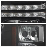 Spyder Chevy Silverado 1500 07-13 V2 Projector Headlights - LED DRL - Black PRO-YD-CS07V2-DRL-BK 5083524