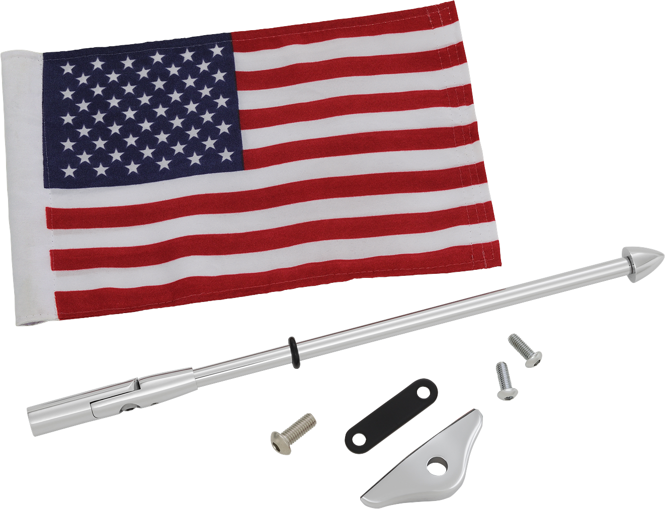 SHOW CHROME Folding Flag Pole - Chrome - GL 1800 52-965