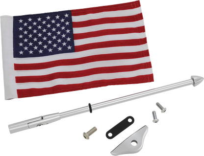 SHOW CHROME Folding Flag Pole - Chrome - GL 1800 52-965