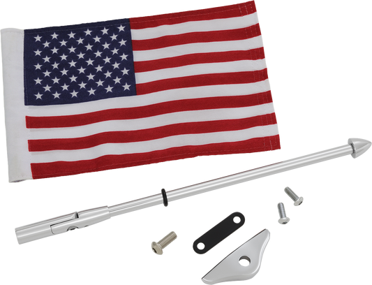 SHOW CHROME Folding Flag Pole - Chrome - GL 1800 52-965