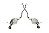 Corsa 11-21 Jeep Grand Cherokee Xtreme 2.5in Cat-Back Dual Rear Exit w/ Single 4.5in Black PVD Tips 21187BLK