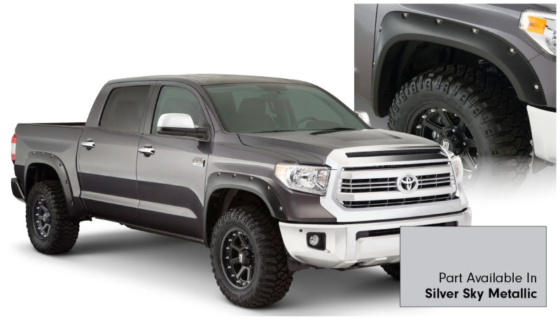 Bushwacker 16-18 Toyota Tundra Fleetside Pocket Style Flares 4pc 66.7/78.7/97.6in Bed - Silver Sky 30918-53