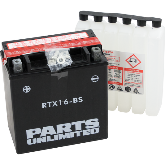 Parts Unlimited Agm Battery - Ytx16-Bs .8 L Ctx16-Bs