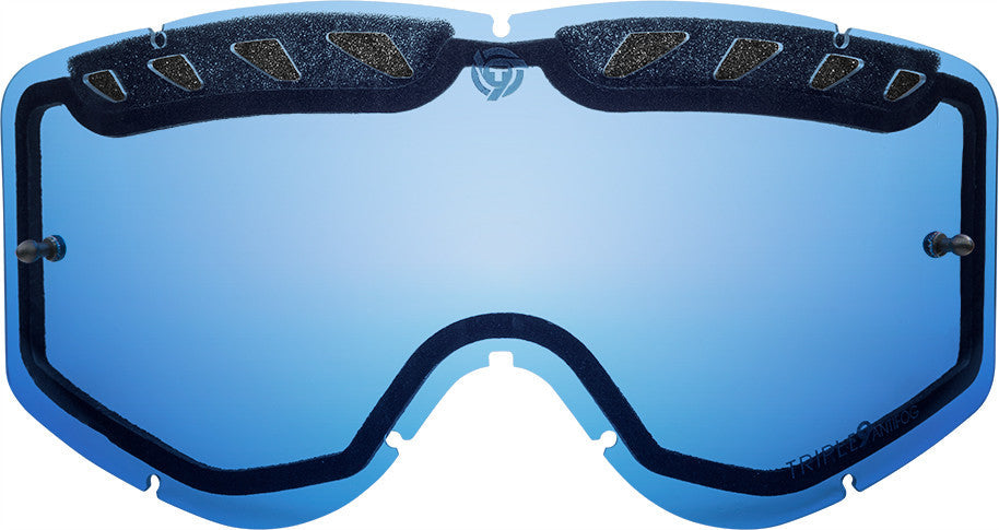 TRIPLE 9 T-9 Saint Dual Lens Blue Vented W/ T.O. Pins SKG-27 W/TO POSTS BL