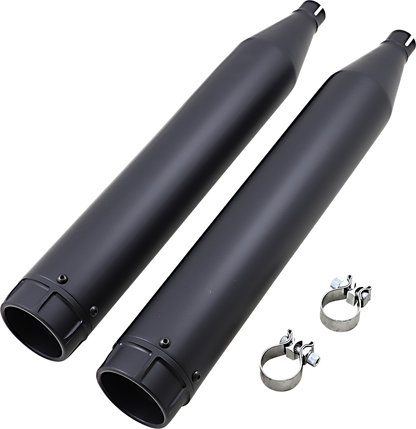 VANCE & HINES 4-1/2" Torquer Mufflers for '95-'16 FL - Black 46673