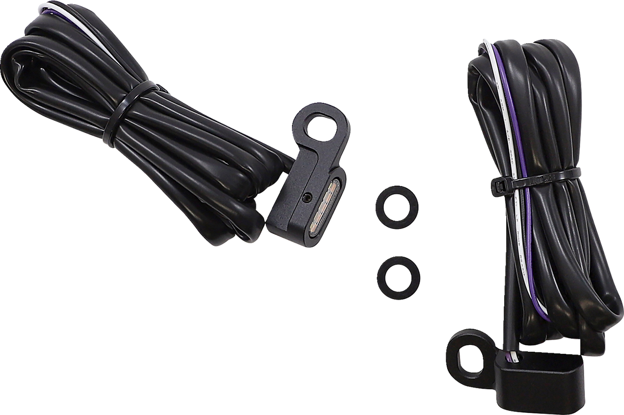 Luces marcadoras DRAG SPECIALTIES - Blanco/Ámbar - Negro L22-0229DMBE