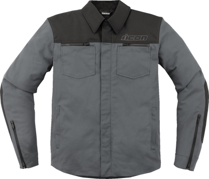 ICON Upstate Canvas CE Jacket - Gray - Medium 2820-6242