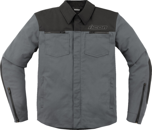 ICON Upstate Canvas CE Jacket - Gray - Large 2820-6243