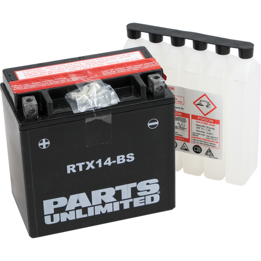 Parts Unlimited Agm Battery - Rtx14-Bs .69 L Ctx14-Bs