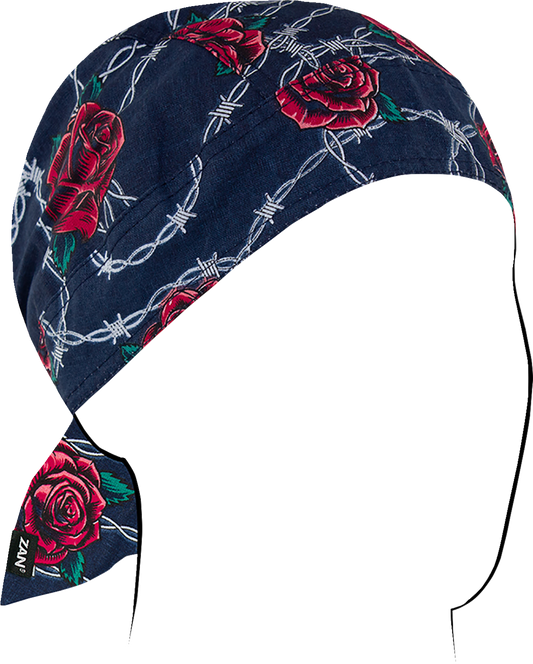 ZAN HEADGEAR Flydanna Cotton Headwrap - Barbed Wire Roses Z604