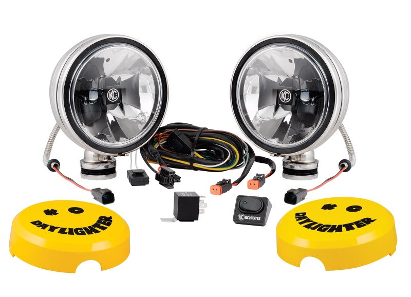 KC HiLiTES 6in. Daylighter Gravity G6 LED Lights 20w Spot Beam (Pair Pack System) - Black SS 651