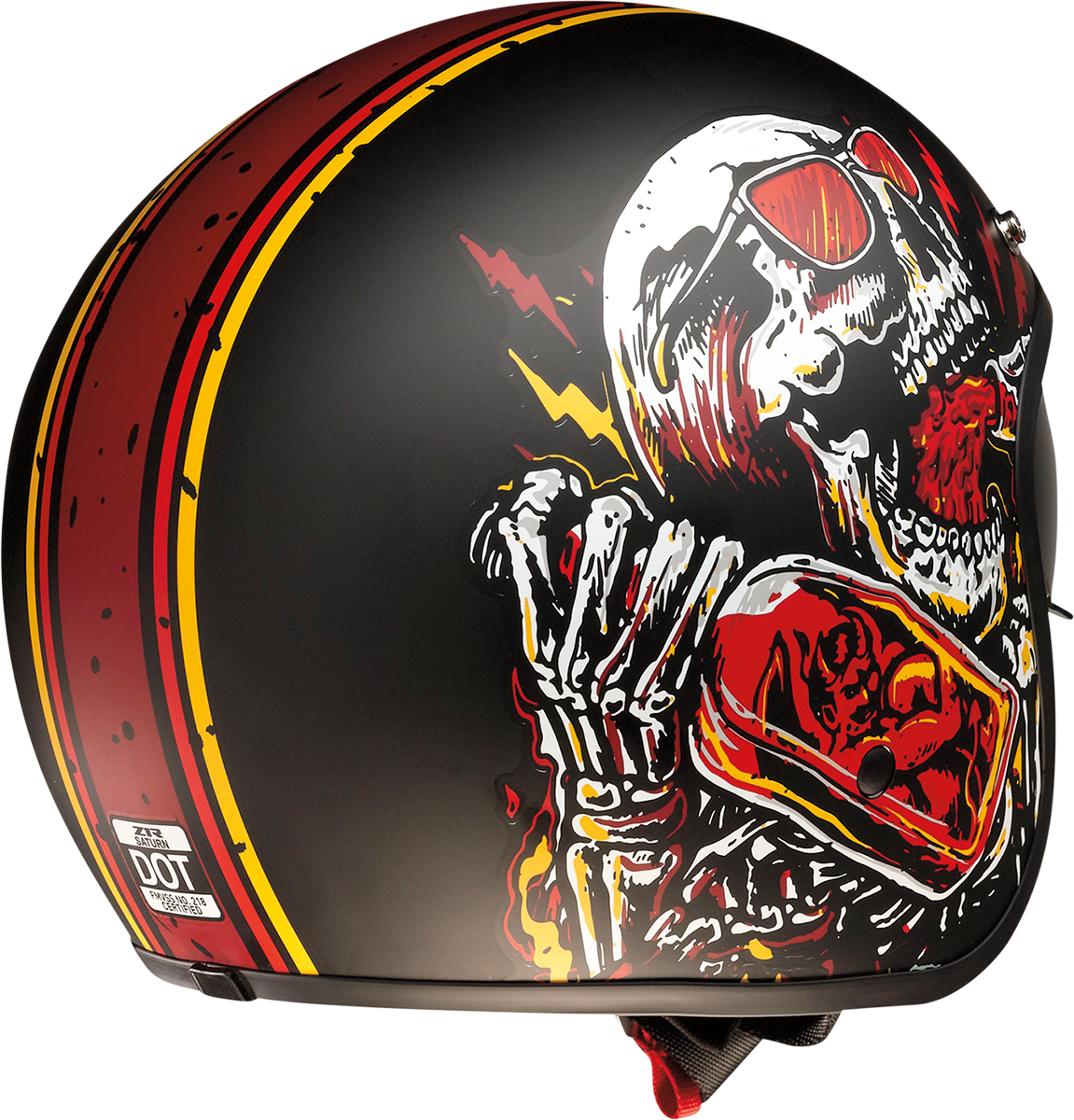 Z1R Saturn Helmet - Devil Made Me - Black/Red - Large 0104-2819