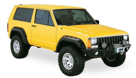 Bushwacker 84-01 Jeep Cherokee Cutout Style Flares 4pc Fits 2-Door Sport Utility Only - Black 10912-07