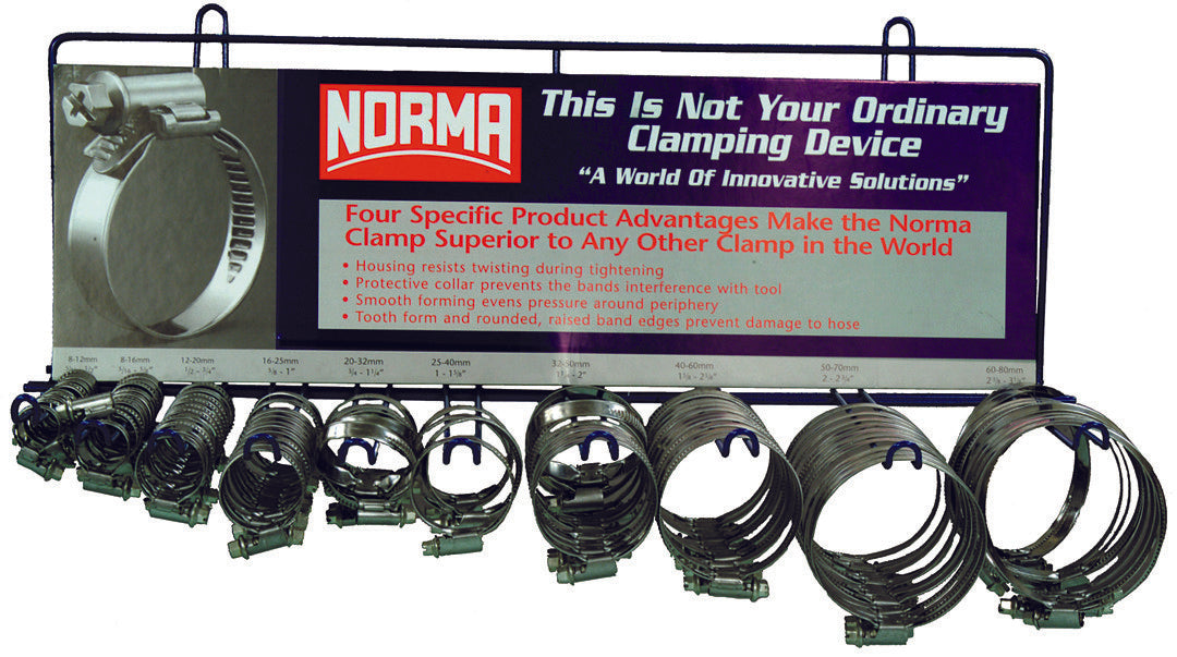 NORMA90 Piece Hose Clamp Dealer KitW3-DISP-8-80
