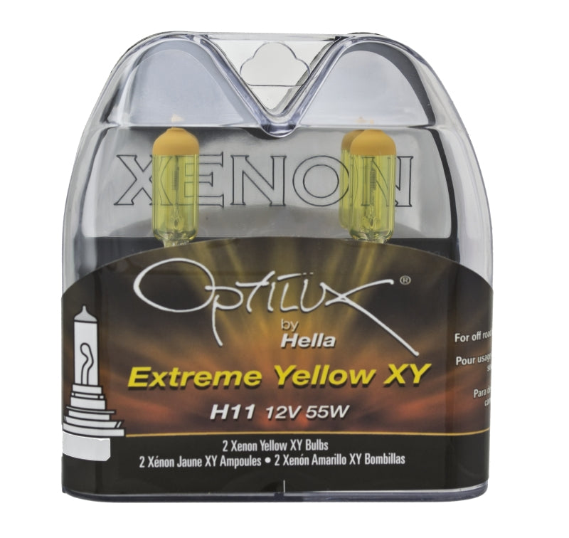Hella Optilux H11 55W XY Extreme Yellow Bulbs (Pair) LAH71071132