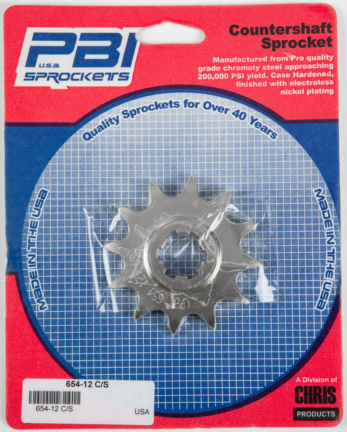 PBIFront Cs Sprocket Steel 12t-520 Suz/Yam654-12